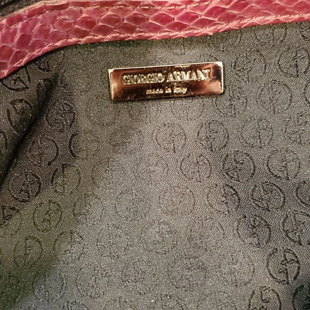 Giorgio Armani python skin bag